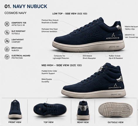 Navy Nubuck side